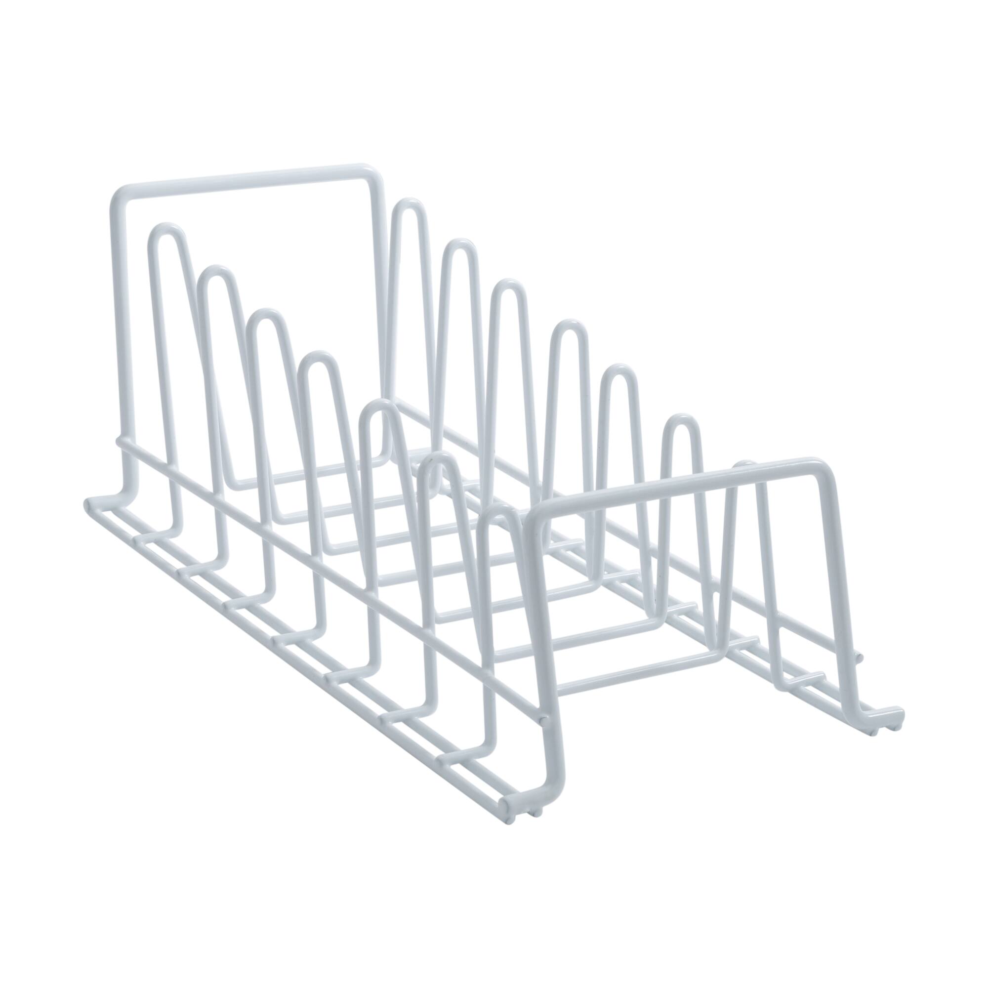 Organize It All White Deluxe Lid & Plates Organizer